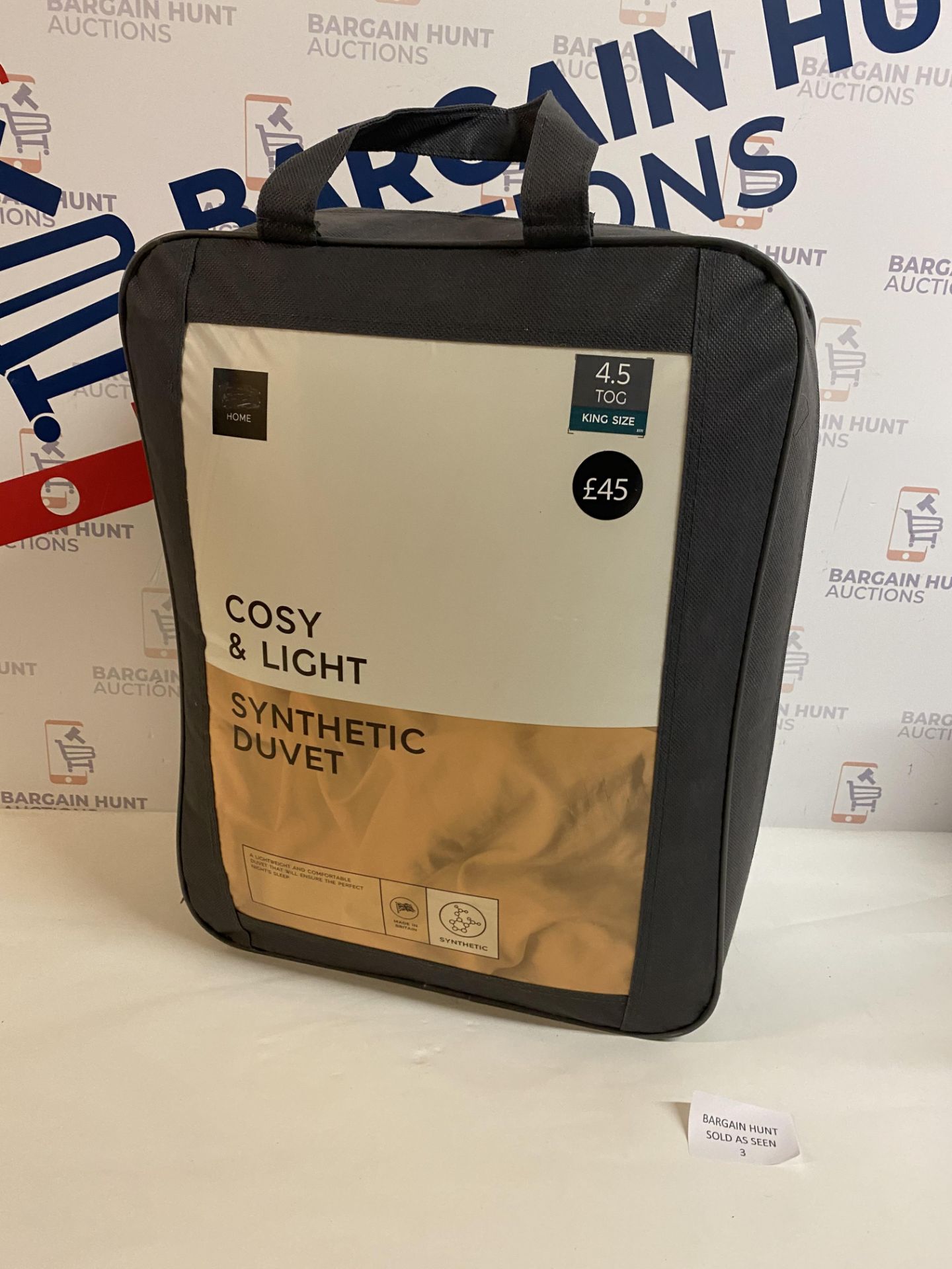 Cosy & Light Synthetic 4.5 Tog Duvet, King Size RRP £45