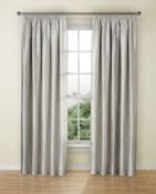 Blackout Lined Textured Faux Silk Pencil Pleat Curtains RRP £89