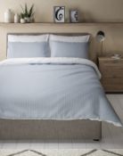 Pure Cotton Striped Seersucker Bedding Set, Double RRP £59