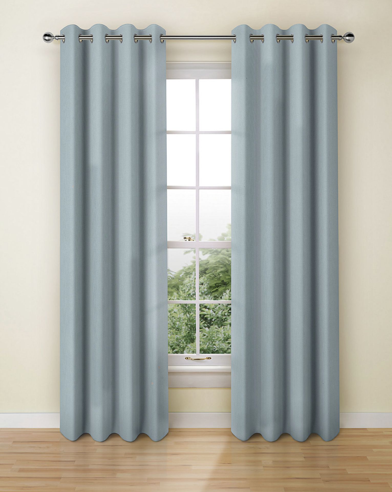 Lined Banbury Weave Eyelet Curtains RRP £135