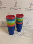 Set of 12 Durable Plastic Kids Cups