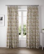 Linda Floral Pencil Pleat Curtains RRP £79