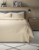 Luxury Egyptian Cotton 400 Thread Count Percale Valance Sheet, Double RRP £49.50
