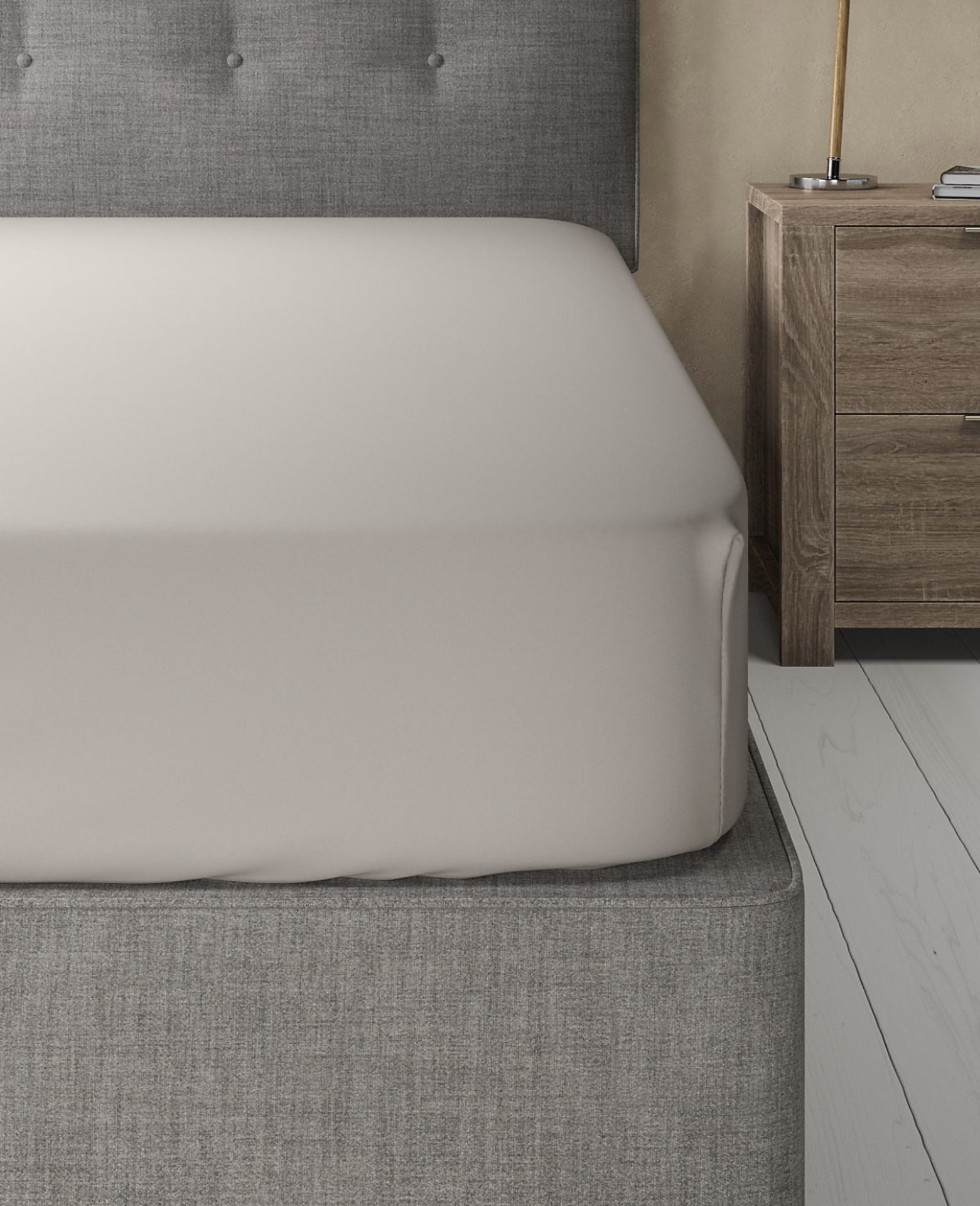 Egyptian Cotton 400 Thread Count Percale Deep Fitted Sheet, Double RRP £39.50