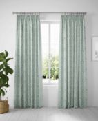 Cotton Fern Pencil Pleat Blackout Curtains RRP £49.50