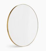 Milan Small Round Mirror, Antique Brass RRP £69