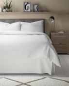 Fine Egyptian Cotton 400 Thread Count Sateen Valance Sheet, King Size RRP £55