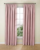 Blackout Lined Textured Faux Silk Pencil Pleat Curtains RRP £109