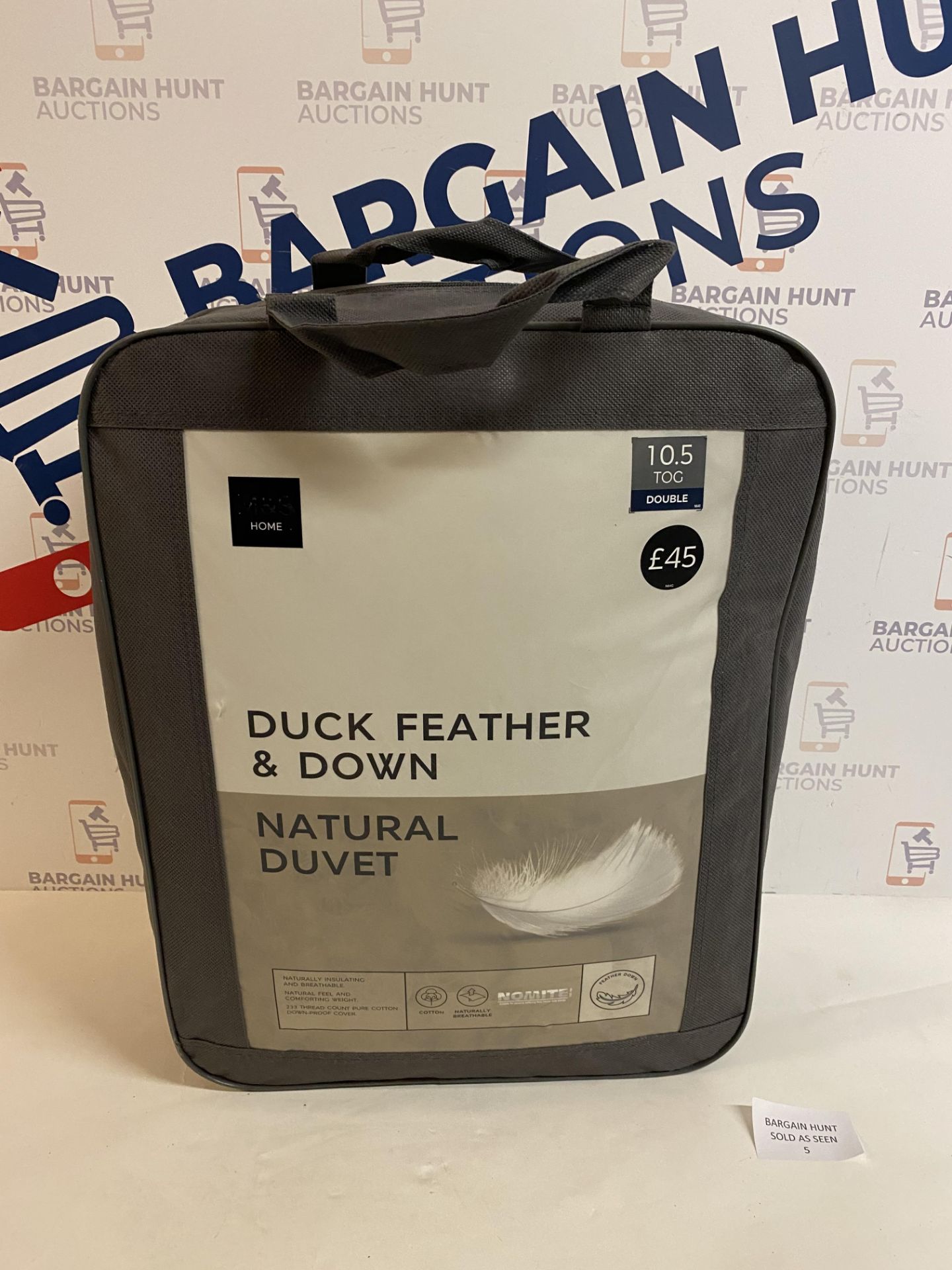 Duck Feather & Down Natural 10.5 Tog Duvet, Double RRP £45