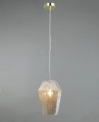 Patterned Glass Pendant Light RRP £59