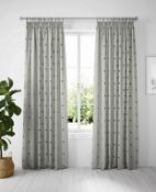 Cotton Mix Bee Pencil Pleat Blackout Curtains RRP £59