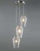 Patterned Glass Cluster Pendant Light RRP £109