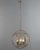 Spherical Pendant Light, Antique Brass RRP £125