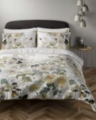Pure Cotton Floral Piped Edge Bedding Set, Double RRP £59