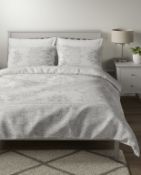 Cotton Rich Geometric Waffle Bedding Set, King Size RRP £59