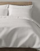 Pure Cotton Textured Bedding Set (missing 1 pillowcase), Super King RRP £79