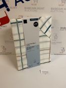 Comfortably Cool Reversible Watercolour Check Bedding Set, Double RRP £59