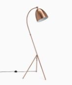 Loft Curved Tripod Floor Lamp, Copper RRP £95