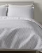 Pure Cotton Reversible Percale Striped Bedding Set, King Size RRP £59