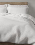 Pure Cotton Textured Bedding Set, Super King RRP £89