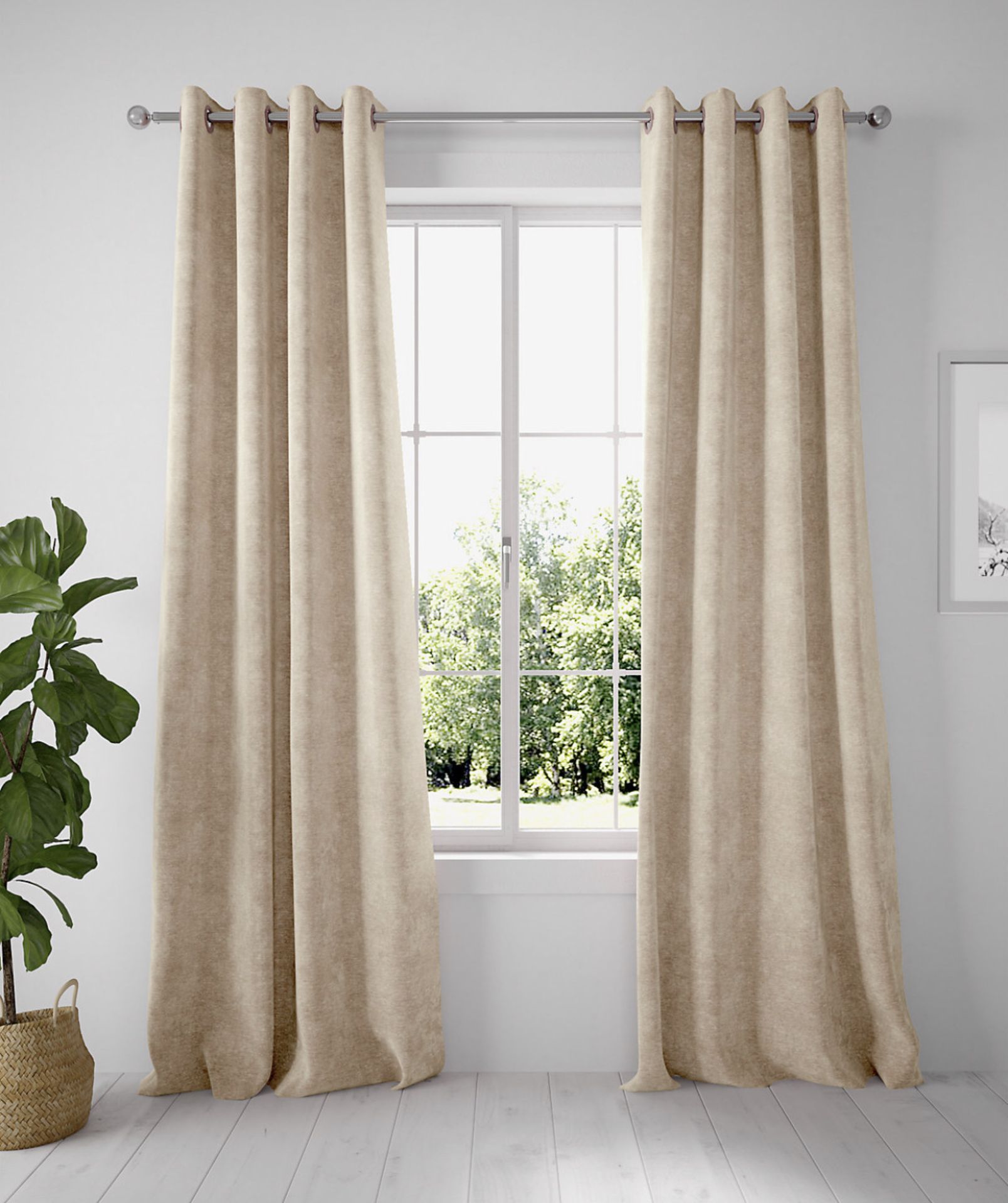 Chenille Eyelet Curtains RRP £109