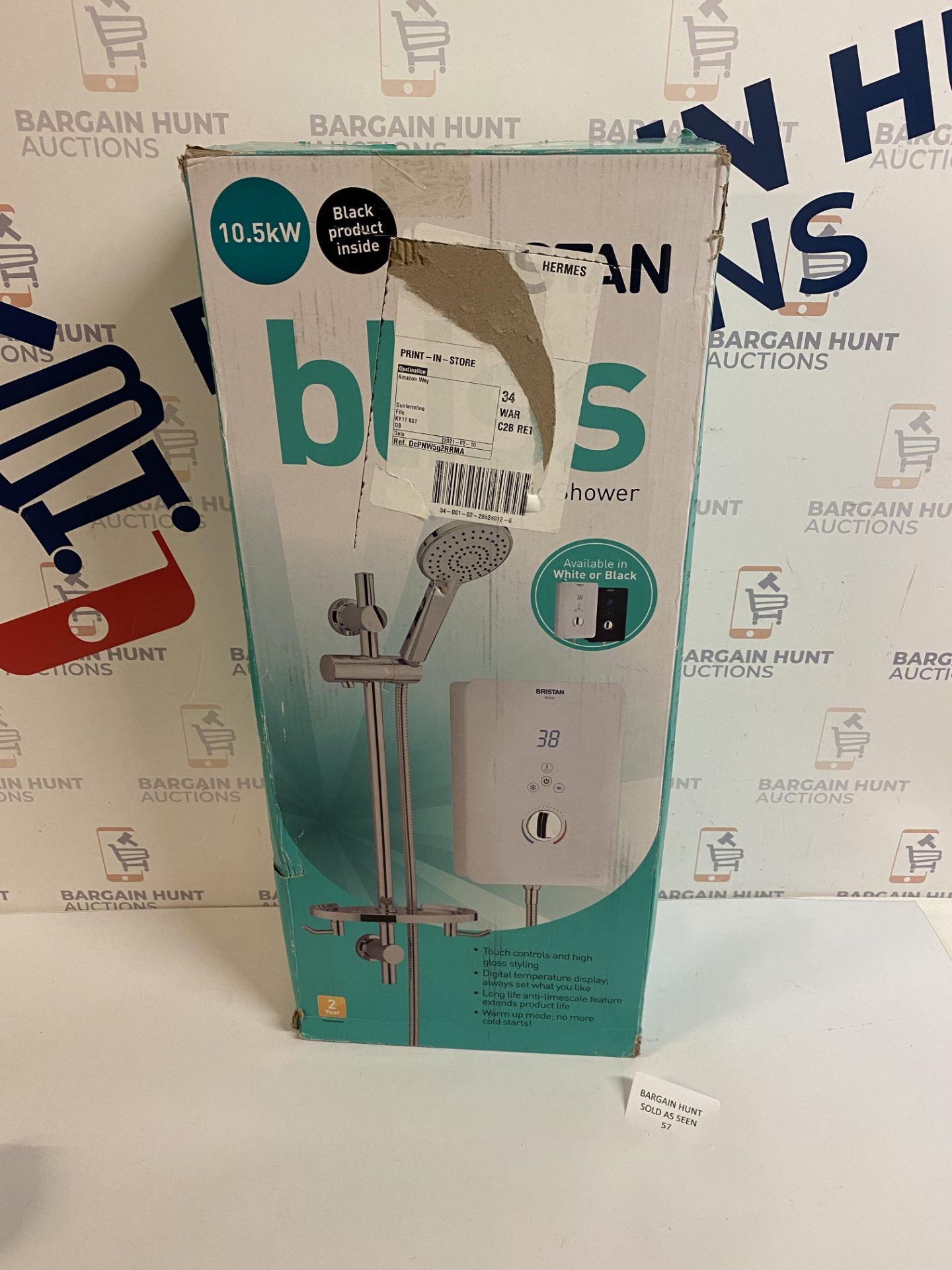 Bristan BL3105 B Bliss 3 Electric Shower, 10.5 kW, RRP £143.99