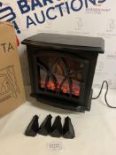 NETTA Electric Fireplace Stove Heater 2000W with Fire Flame Effect