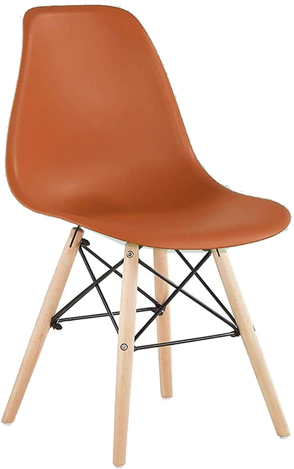 Set of 4 Dining Chairs Retro Style (colour is different, actual colour: Brown)