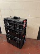 Trend Modular Storage Pro Case Toolbox, 3pc Cart Set (minor damage, see image) RRP £160