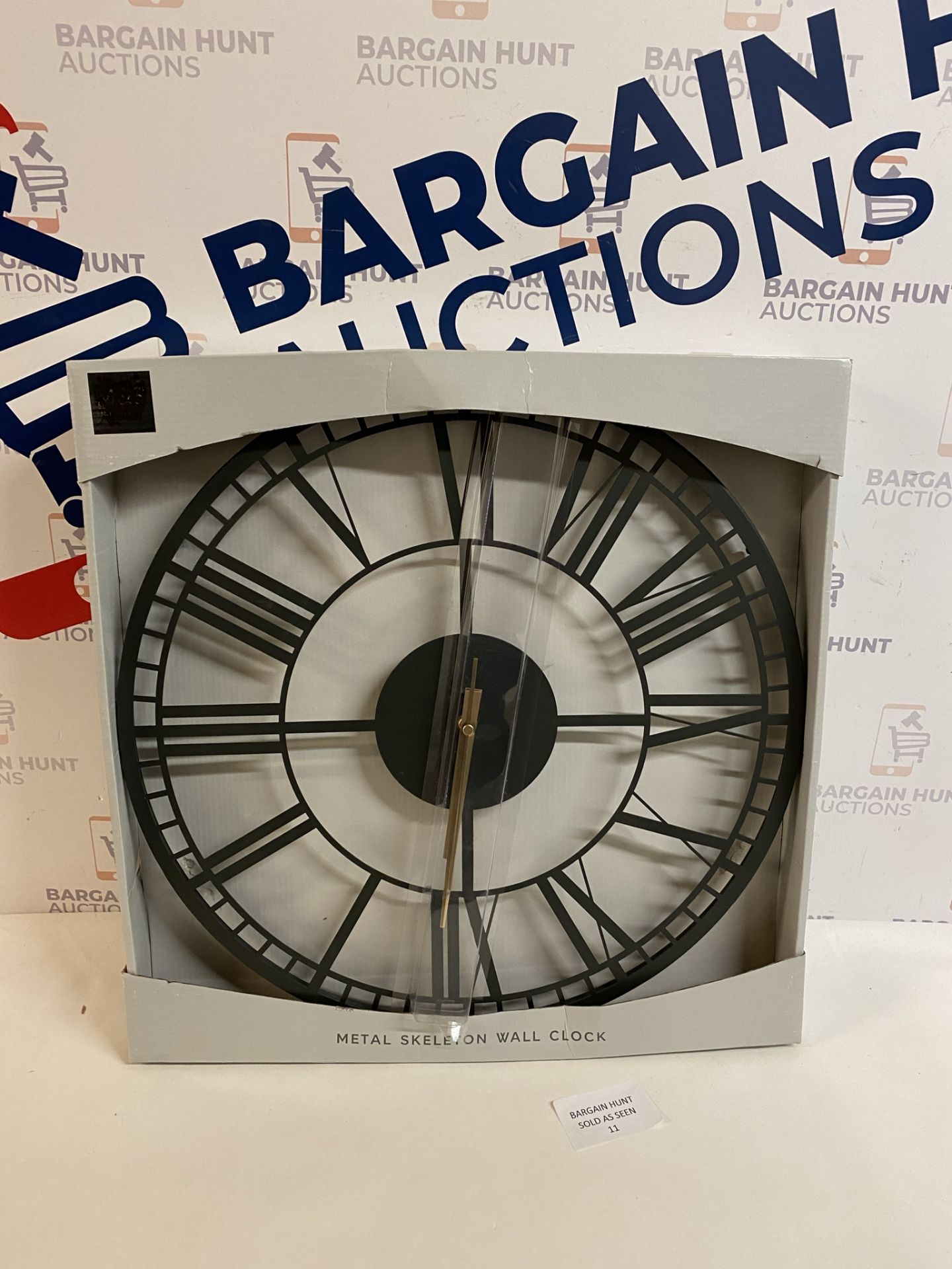 Metal Skeleton Wall Clock RRP £35