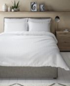 Pure Cotton Striped Seersucker Bedding Set, King Size RRP £69