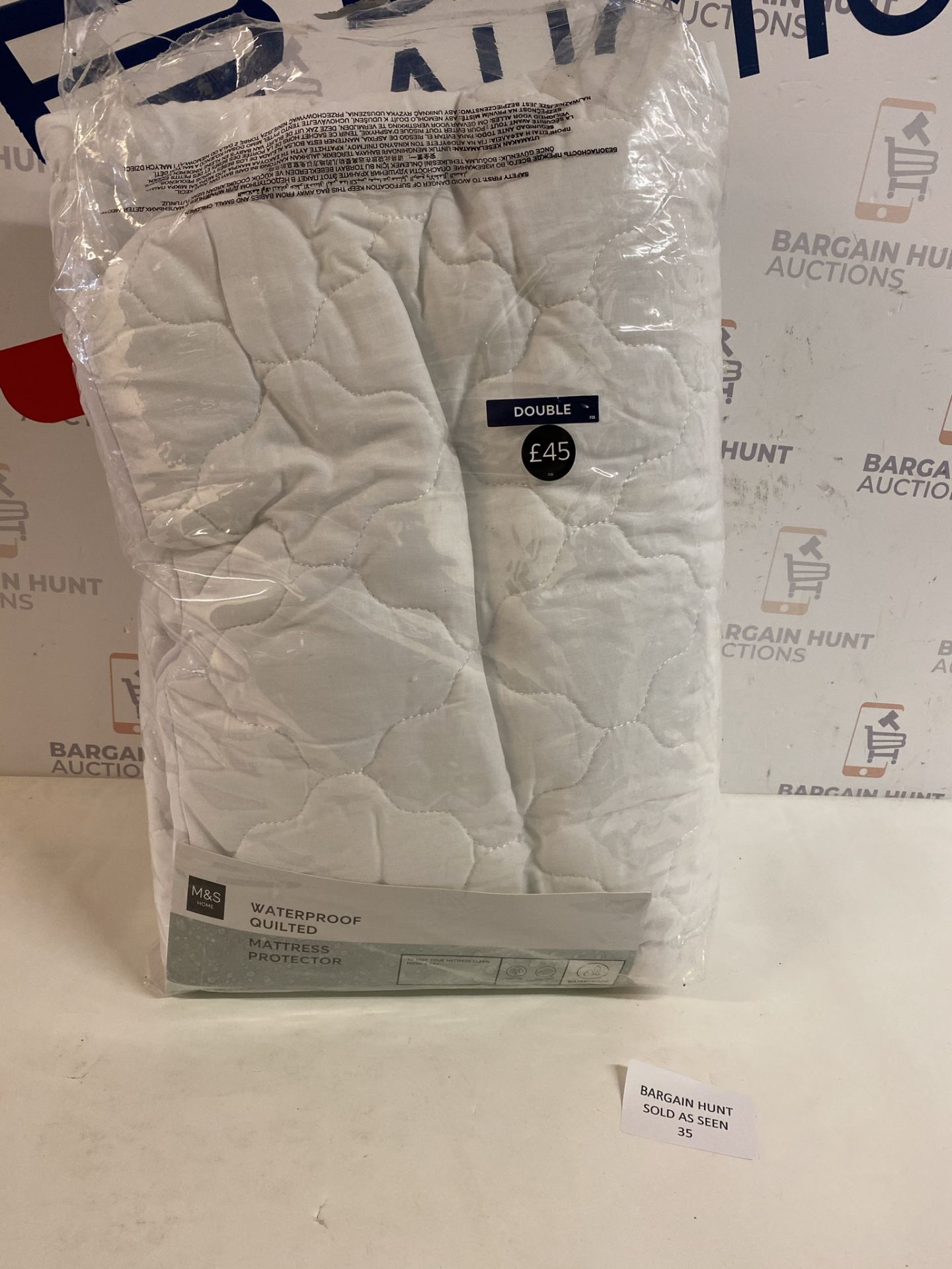 Waterproof Quilted Mattress Protector, Double RRP £45