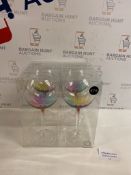 Set of 4 Rainbow Picnic Glasses