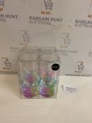 Set of 4 Rainbow Picnic Glasses