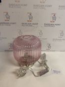 Ridged Glass Table Lamp, Pink RRP £89