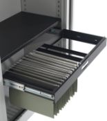 Office Hippo Roll Out Tambour Filing Frame, Metal, Black, One Size RRP £85