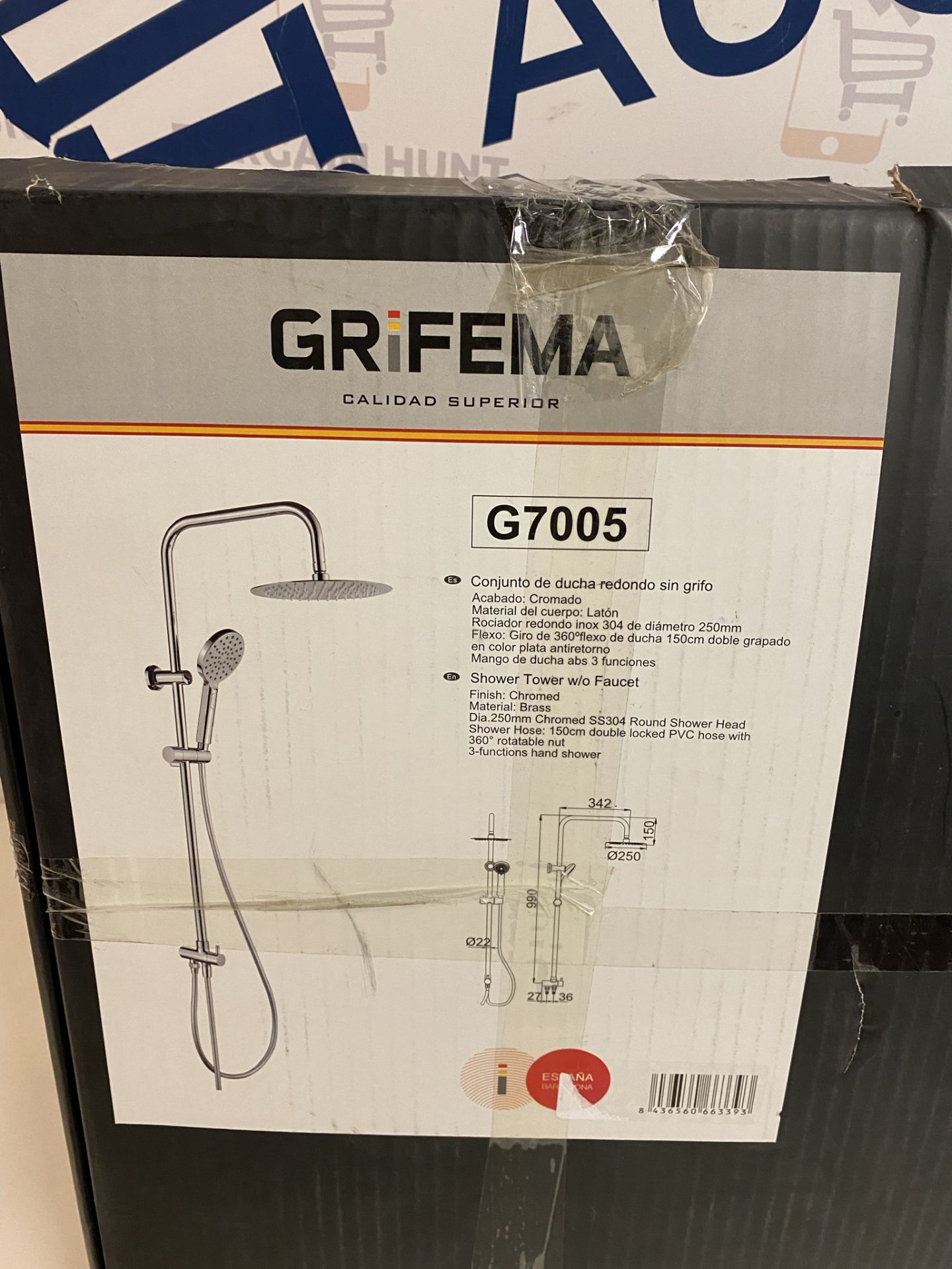 GRIFEMA COLUMNAS-G7005 Modern Chrome Shower Kit - Image 2 of 2