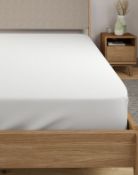 Cotton Percale Deep Fitted Sheet, Double