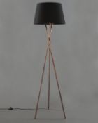 Alexa Tripod Floor Lamp, Burnished Copper RRP £89