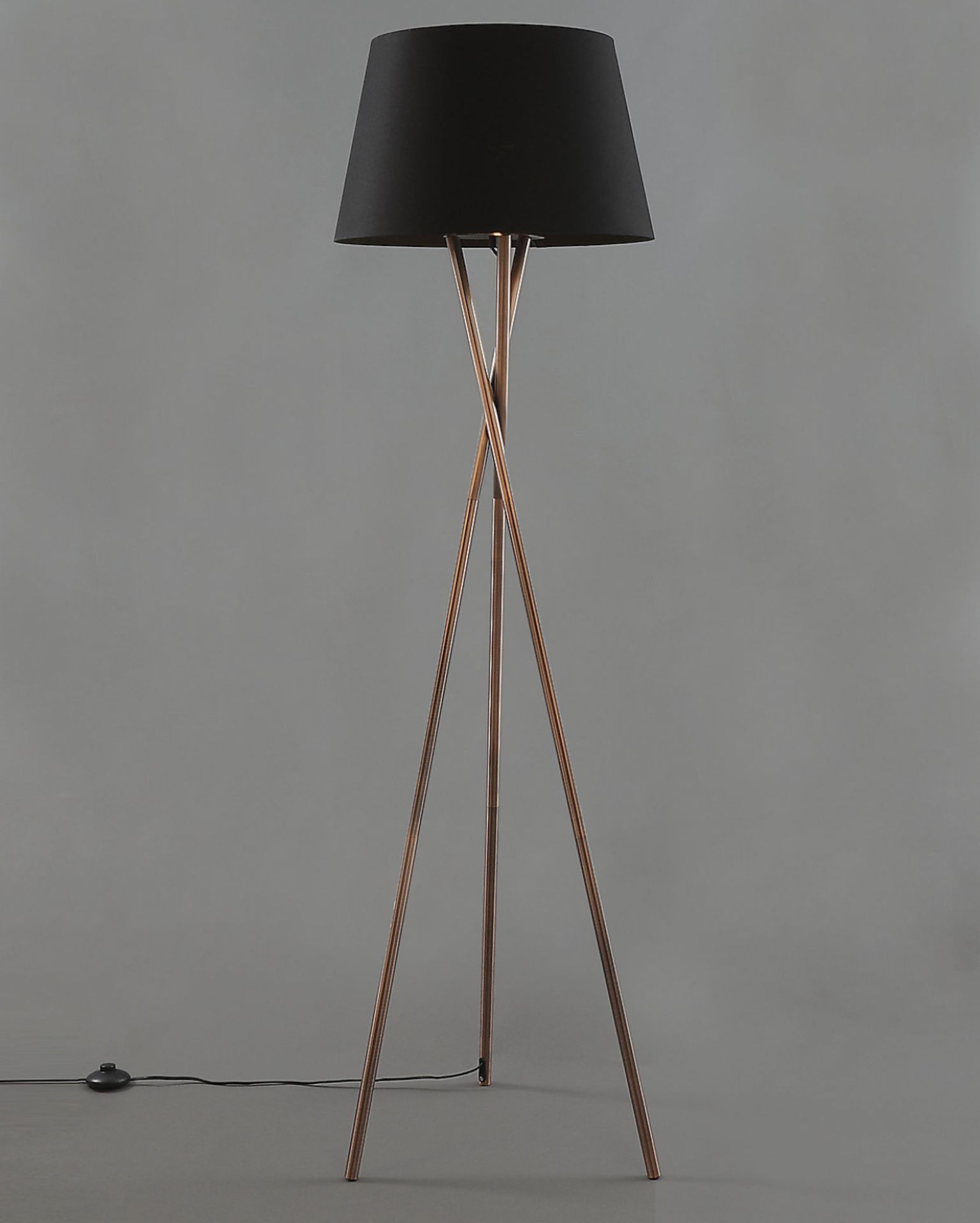 Alexa Tripod Floor Lamp, Burnished Copper RRP £89