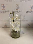 Artificial Flower In Glass Vase