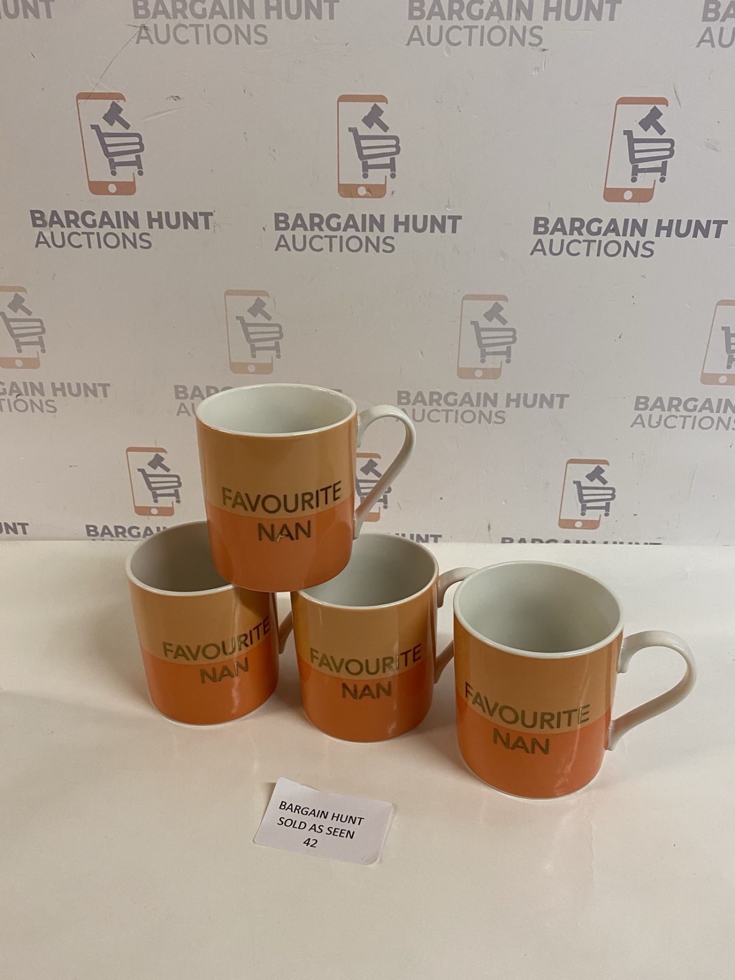 Set of 4 "Favourite Nan" Mugs, RRP £5 Each