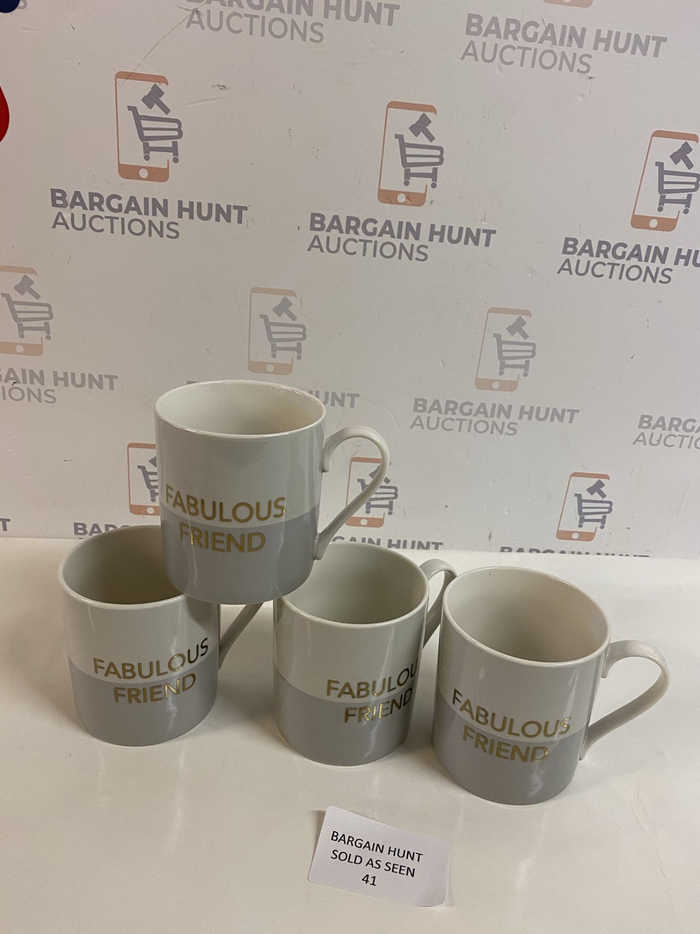 Set of 4 "Fabulous Friend" Mugs, RRP £5 Each