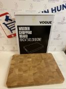 Vogue C460 Large Rectangular Wooden Chooping Board RRP £85