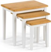 Julian Bowen Cleo Nest of Tables, White/Oak