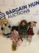 Vintage Collection of Mixed Size Victorian Style Porcelain Dolls RRP Varies from £300