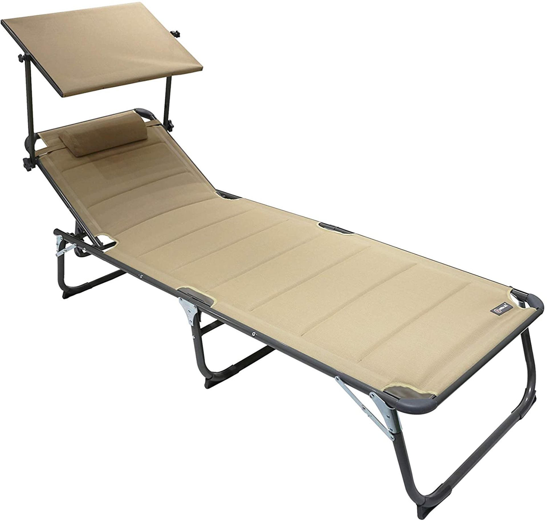 Homecall 30040 XXL Aluminium Sun Lounger with Sun Roof RRP £100