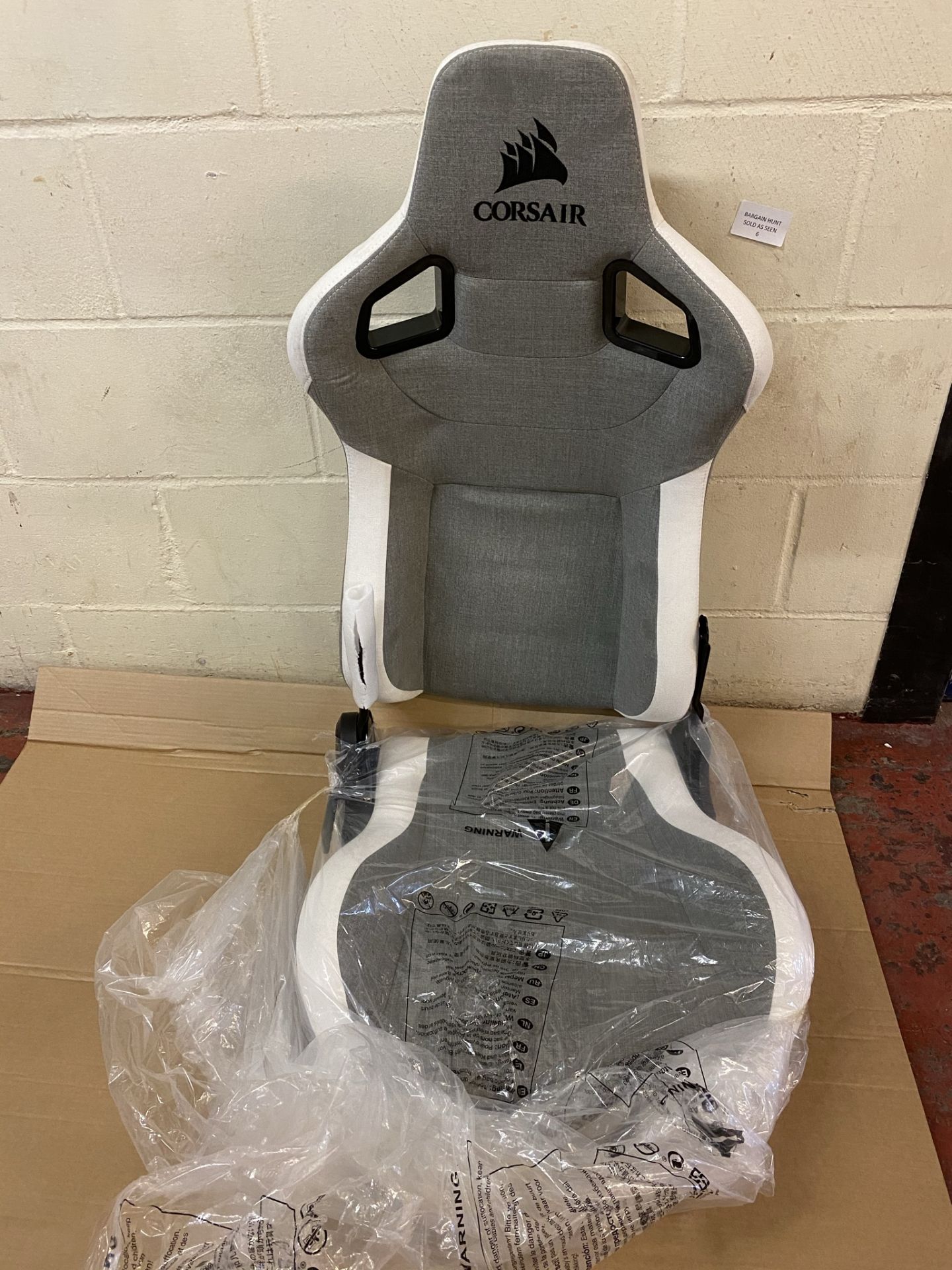 Corsair T3 Rush, Polyester Fabric Gaming Chair (missing arms and base) RRP £250