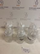 Tommee Tippee Clear Baby Bottles, set of 6