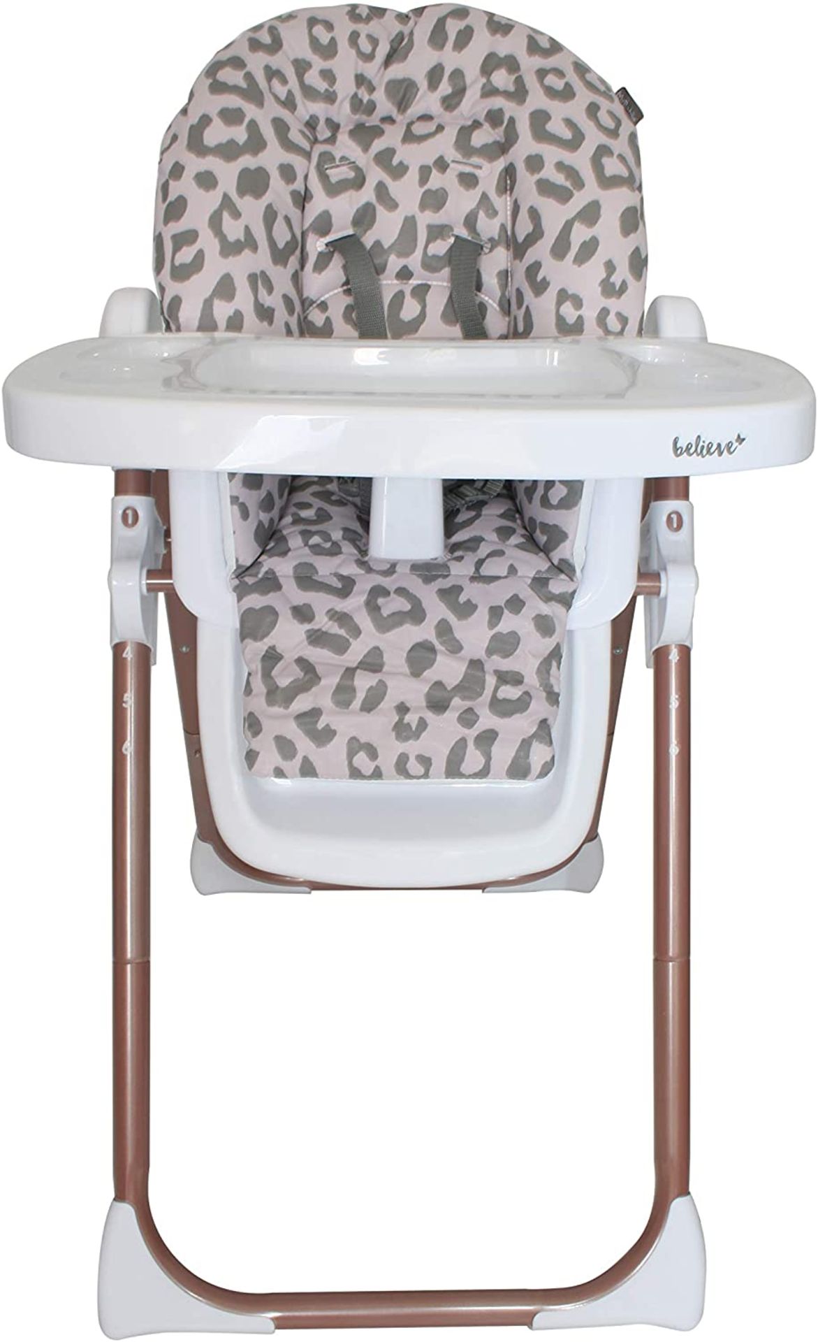 My Babiie MBHC8 Katie Piper Believe Rose Gold Blush Leopard Premium Highchair